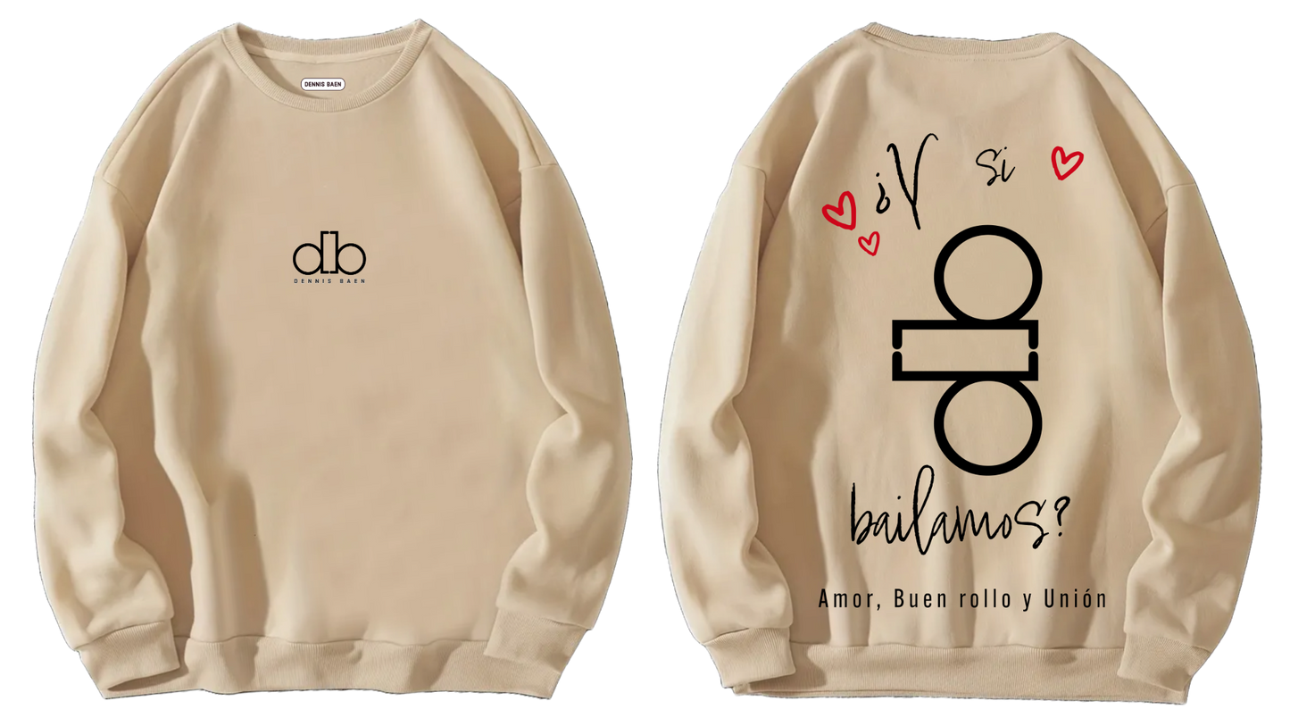 Sudadera beige Y SI BAILAMOS
