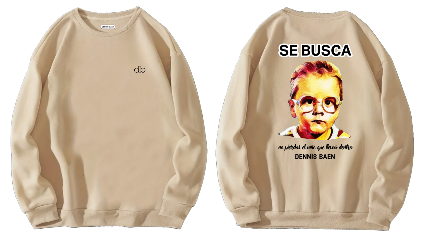 Sudadera beig SE BUSCA