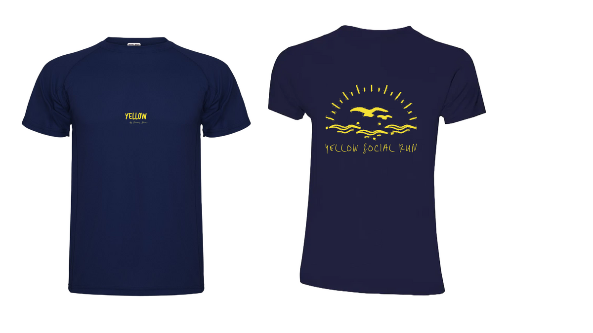 Camiseta YELLOW azul marino