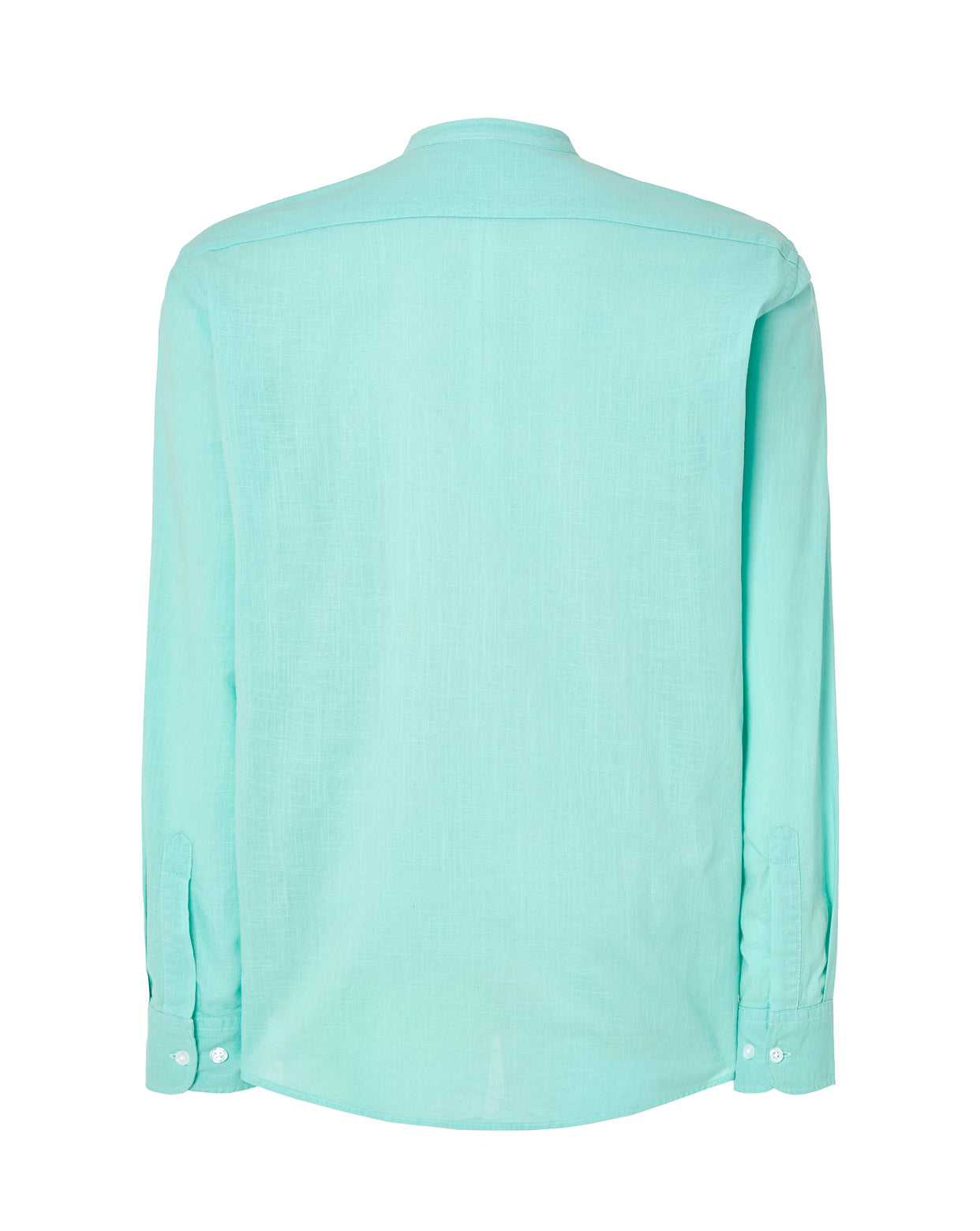 Camisa cuello MAO , verde menta
